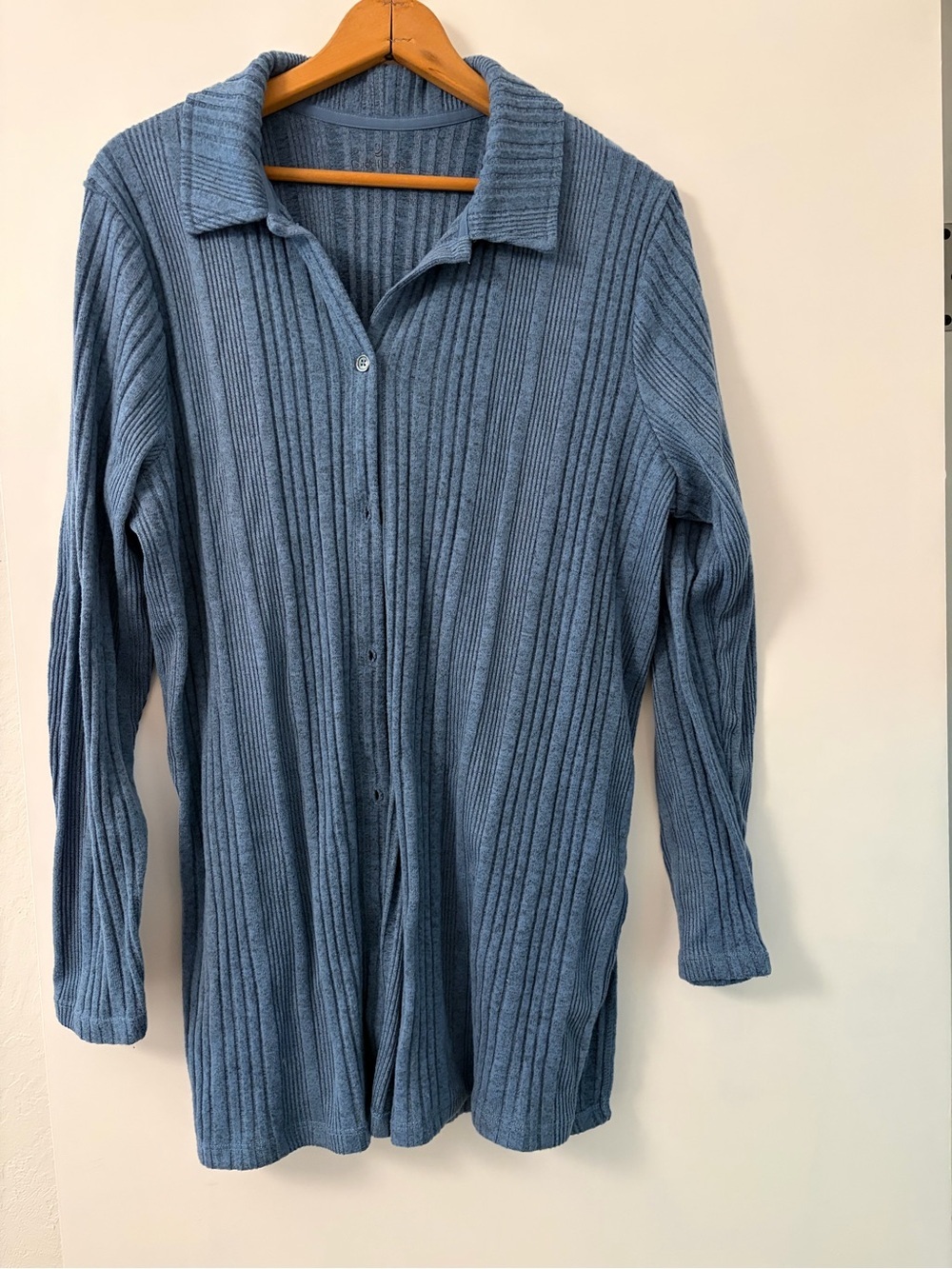 Long Ribbed Knit Cardigan